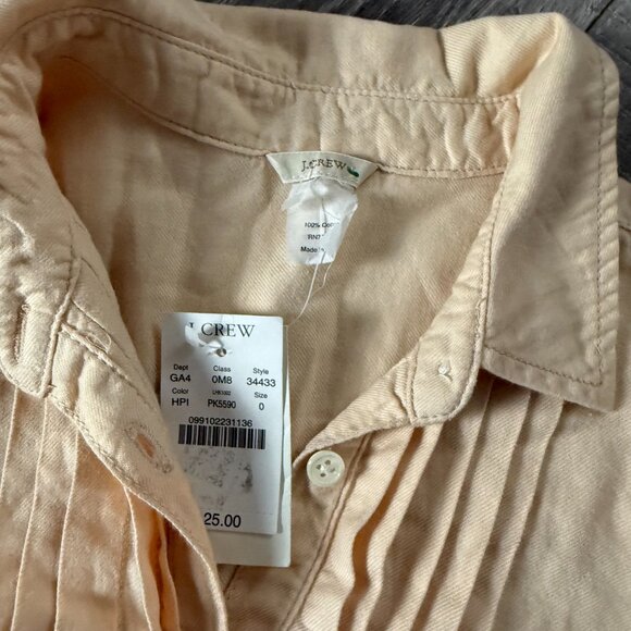 NWT J. Crew Long Sleeve Tiered Pleated Tunic Dress Women's Size 0 - Picture 5 of 7